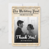 Zeitung Hochzeit Einzigartiges rustikales Elegant Einladung (Vorderseite)