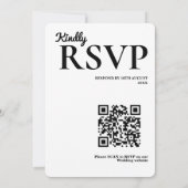 Zeitung Hochzeit Moderner Eleganter QR-Code Einladung (Rückseite)