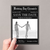 Zeitung Hochzeit QR-Code Acryl Save the Date Acryleinladungen (Insitu (Handheld))