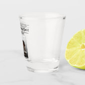 Zeitung Hochzeit Tischnummer Modernes FOTO Schnapsglas (Rechts)