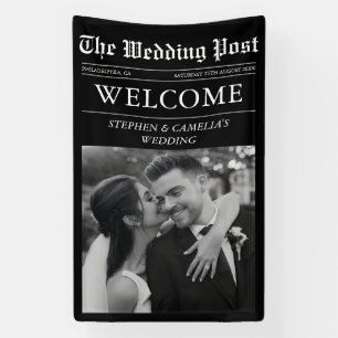 Zeitung Hochzeit Willkommensschild Magazin Editori Banner