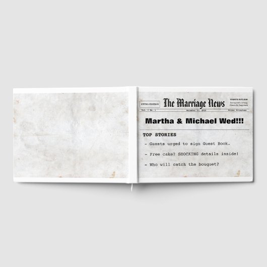 Zeitung HochzeitenGästebuch Gästebuch (Voll)