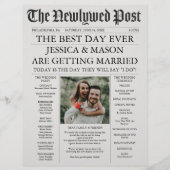 Zeitung Hochzeitsprogramm Einmalprogramme (Vorne)