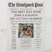 Zeitung Hochzeitsprogramm Einzigartige Programme (Vorne)