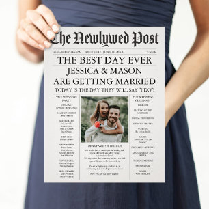 Zeitung Hochzeitsprogramm Einzigartige Programme