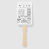 Zeitung Hochzeitsprogramm Einzigartiges Modernes E Fächer (Rückseite)