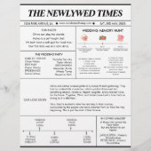 Zeitung Hochzeitsprogramm Foto Magazine Fun Fakten (Hinten)