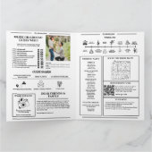 Zeitung Hochzeitsprogramm Moderne Hochzeitzeitzeit Karte (Innenseite)