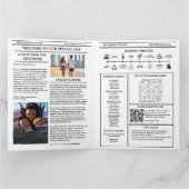 Zeitung Hochzeitsprogramm Moderne Hochzeitzeitzeit Karte (Innenseite)