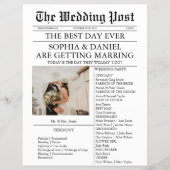 Zeitung Hochzeitsprogramm Zeitstrahl Fächer (Vorne)