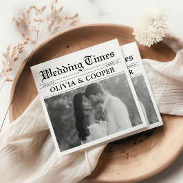 Zeitung Hochzeitstücher Serviette