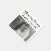 Zeitung Hochzeitstücher Serviette (Ecke)