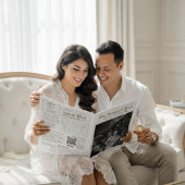 Zeitung Hochzeitzeitzeitschrift und Infografik zum Einladung