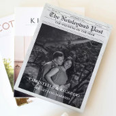 Zeitung Hochzeitzeitzeitschrift und Infografik zum Einladung