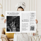 Zeitung Hochzeitzeitzeitschrift und Infografik zum Einladung