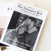 Zeitung Hochzeitzeitzeitschrift und Infografik zum Karte