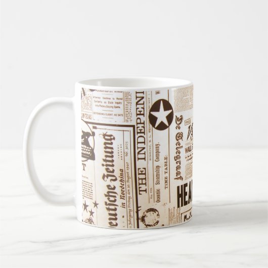 Zeitung Kaffeetasse (Links)