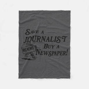 Zeitung kaufen, Journalist retten Fleecedecke