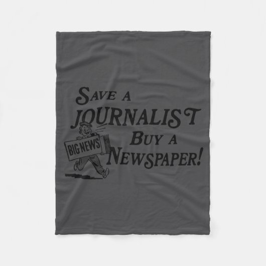 Zeitung kaufen, Journalist retten Fleecedecke (Vorderseite)
