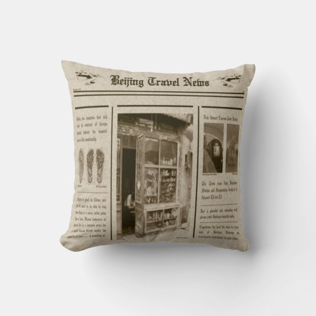 Zeitung Kissen (Vorderseite)