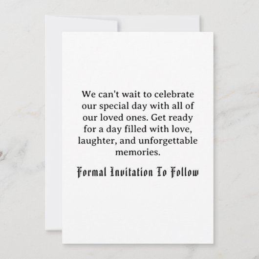 Zeitung lustig speichern Einladung (Rückseite)