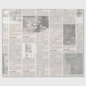Zeitung mit altem unlesbarem Text. Vintage Grunge Geschenkpapier (Flach)