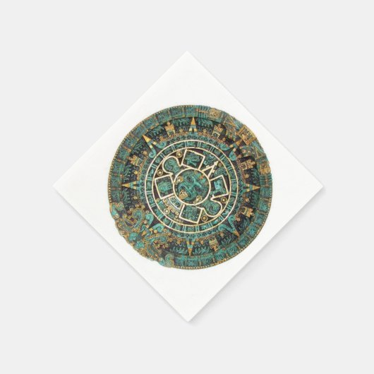 Zeitung Napkins, Aztekisches Grünbuch Serviette (Ecke)