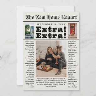 Zeitung Neues Zuhause Foto Umzug Ankündigung