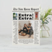 Zeitung New Zuhause Foto Moving Ankündigung (Stehend Vorderseite)