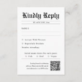 Zeitung QR Code Unique Wedding RSVP (Vorderseite)