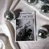 Zeitung Retro Save the Date einzigartig