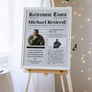 Zeitung Ruhestand Militär Veteran Schaumstoff Post Poster