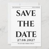 Zeitung Save the Date Hochzeitskarte (Rückseite)