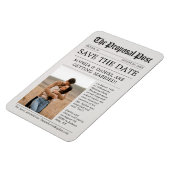 Zeitung Save The Date Magnet Foto (Linke Seite)