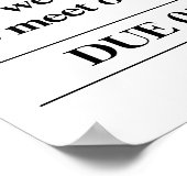 Zeitung Schwangerschaft Ankündigung Couple Fotosho Poster (Ecke)