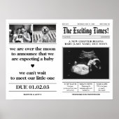 Zeitung Schwangerschaft Ankündigung Couple Fotosho Poster (Vorne)