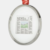 Zeitung Silbernes Ornament (Links)