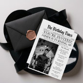 Zeitung Unique Fun 40. Geburtstag Foto Party Einladung