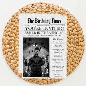 Zeitung Unique Fun 40. Geburtstag Foto Party Einladung