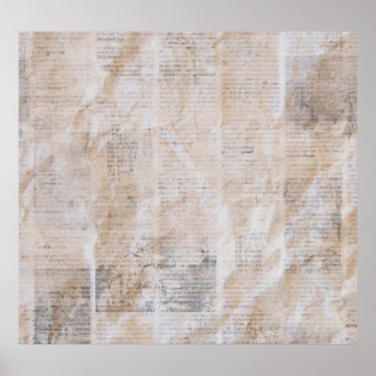 Zeitung, Vintage Textur Poster (Vorne)