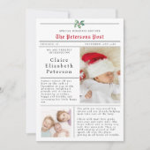 Zeitung Weihnachtskarten Foto Ankündigung (Vorderseite)