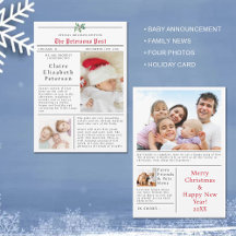 Zeitung Weihnachtskarten Foto Ankündigung