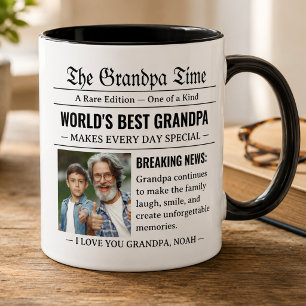 Zeitung Weltbester Opa Foto Cooles Geschenk Tasse