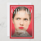 Zeitung Zeitschrift Abschluss Einladung (Vorderseite)