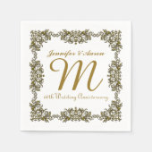Zeitung zum 50. Hochzeitstag Napkins Serviette (Vorderseite)