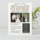 Zeitung zum 50. Jahrestag Einladung (Stehend Vorderseite)