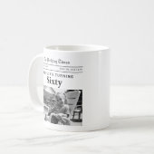 Zeitung zum 60. Geburtstag Kaffeetasse (Vorderseite Links)