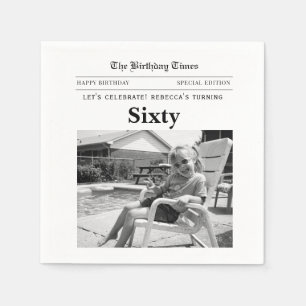 Zeitung zum 60. Geburtstag Serviette