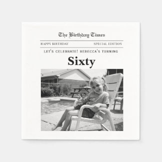 Zeitung zum 60. Geburtstag Serviette