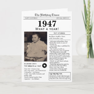 Zeitung zum 80. Geburtstag 1947 Karte